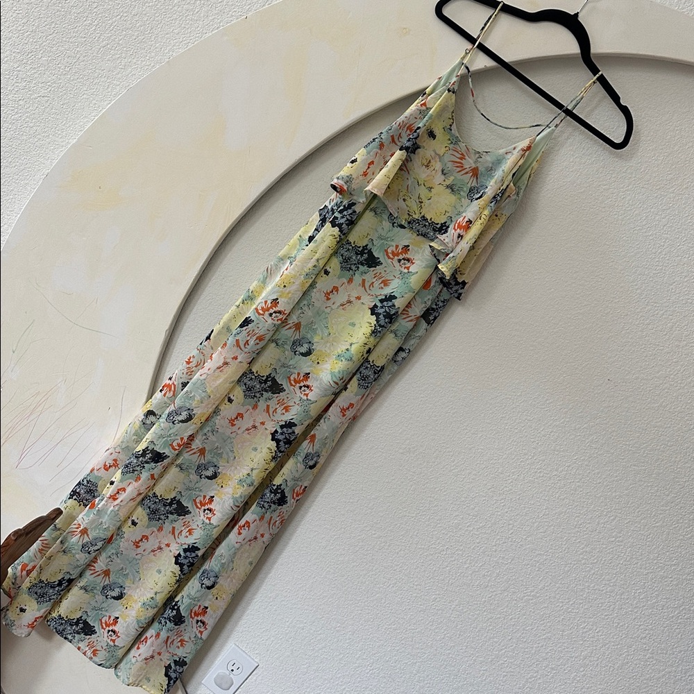 Love Sadie size medium Floral Maxi Dress with Spaghetti Straps